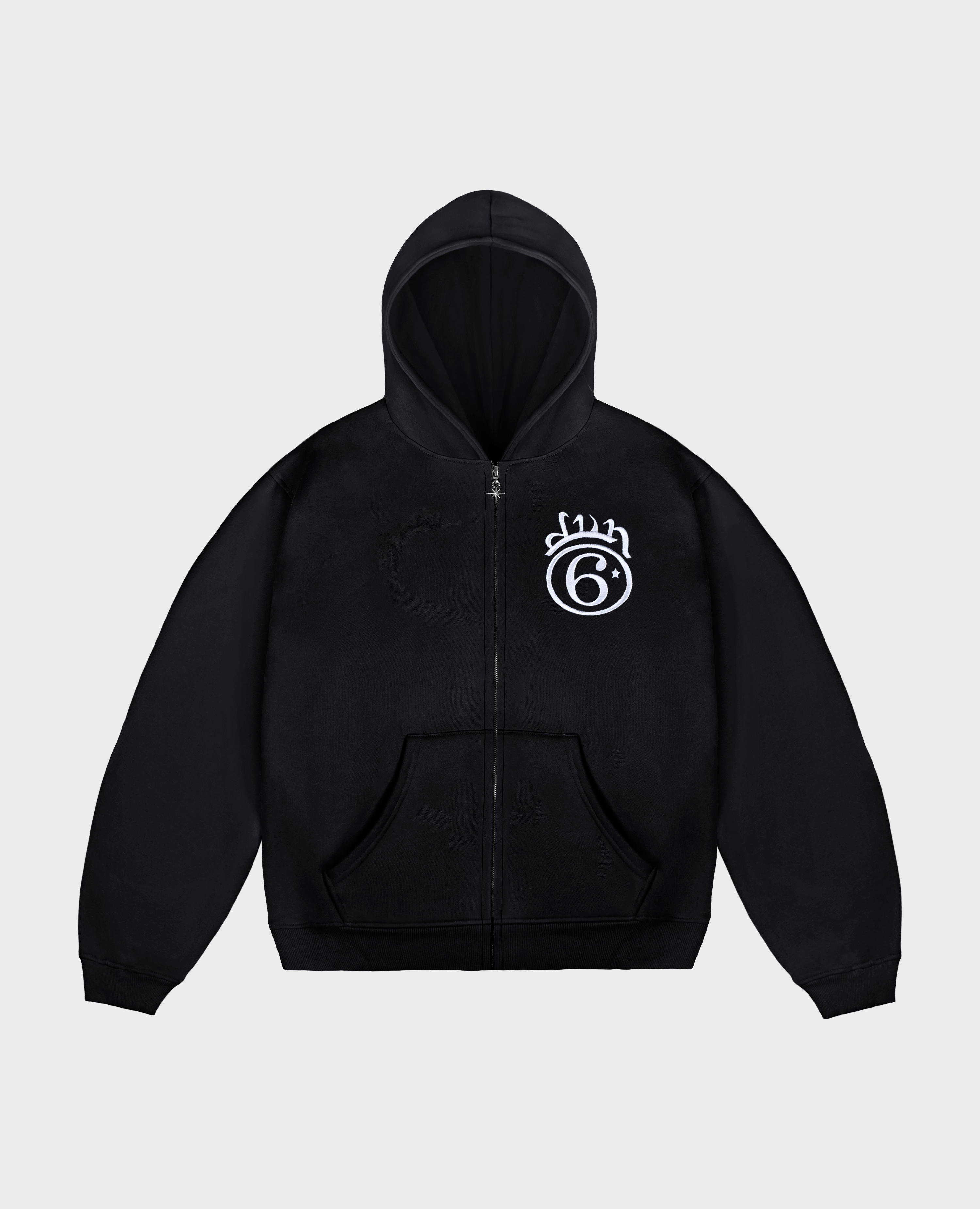 BLACK 6STARS ZIP