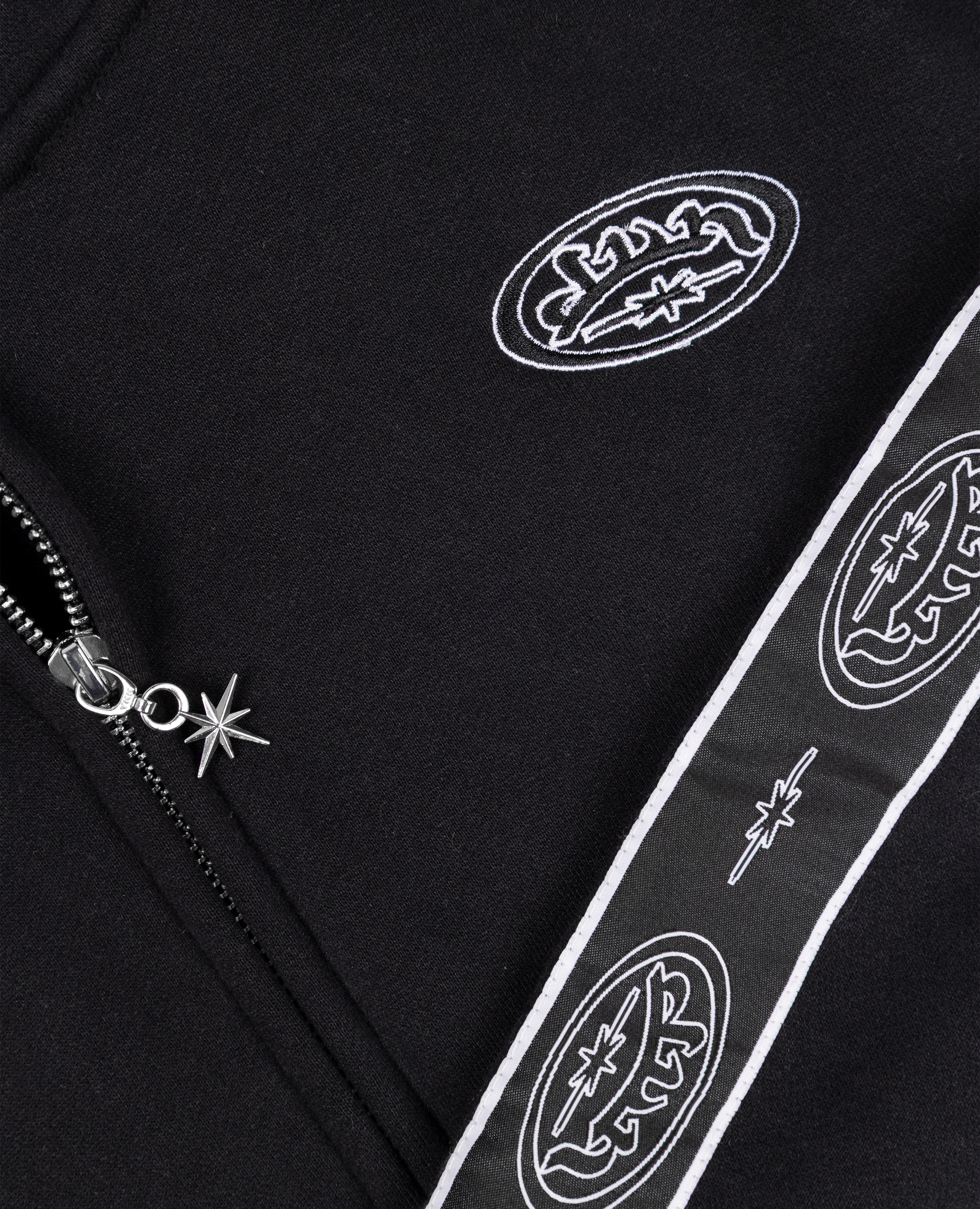 BLACK STRIPE ZIP