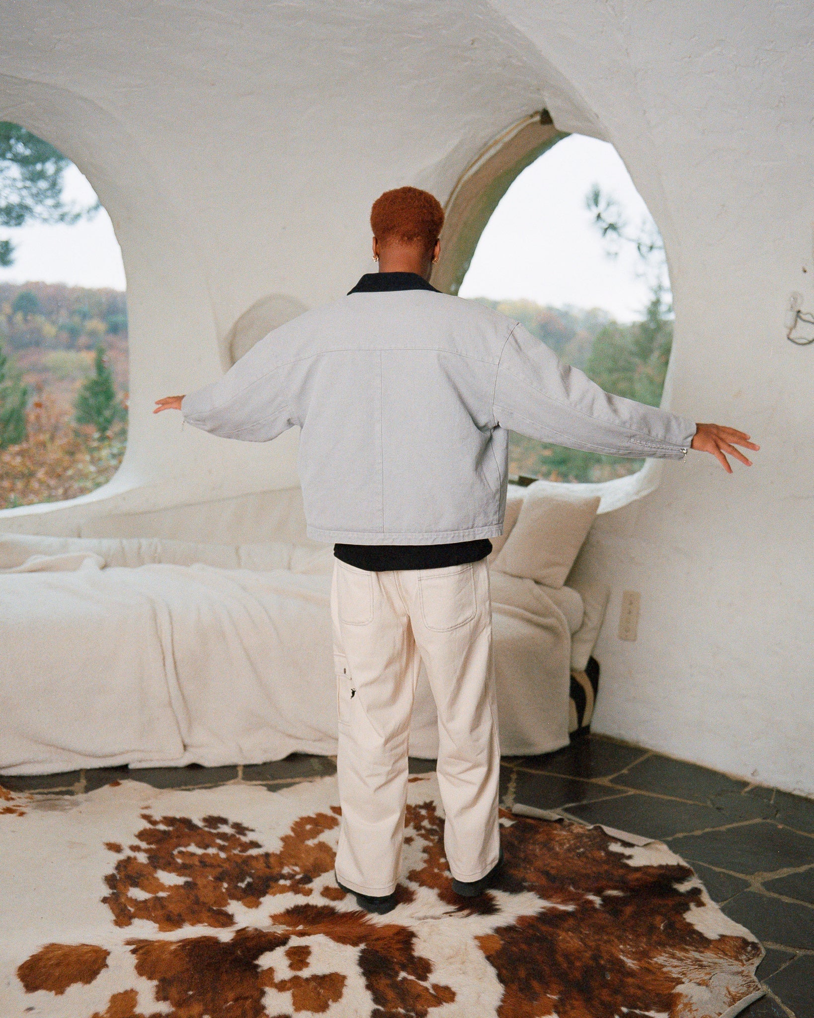 GREY CANVAS WORK JACKET