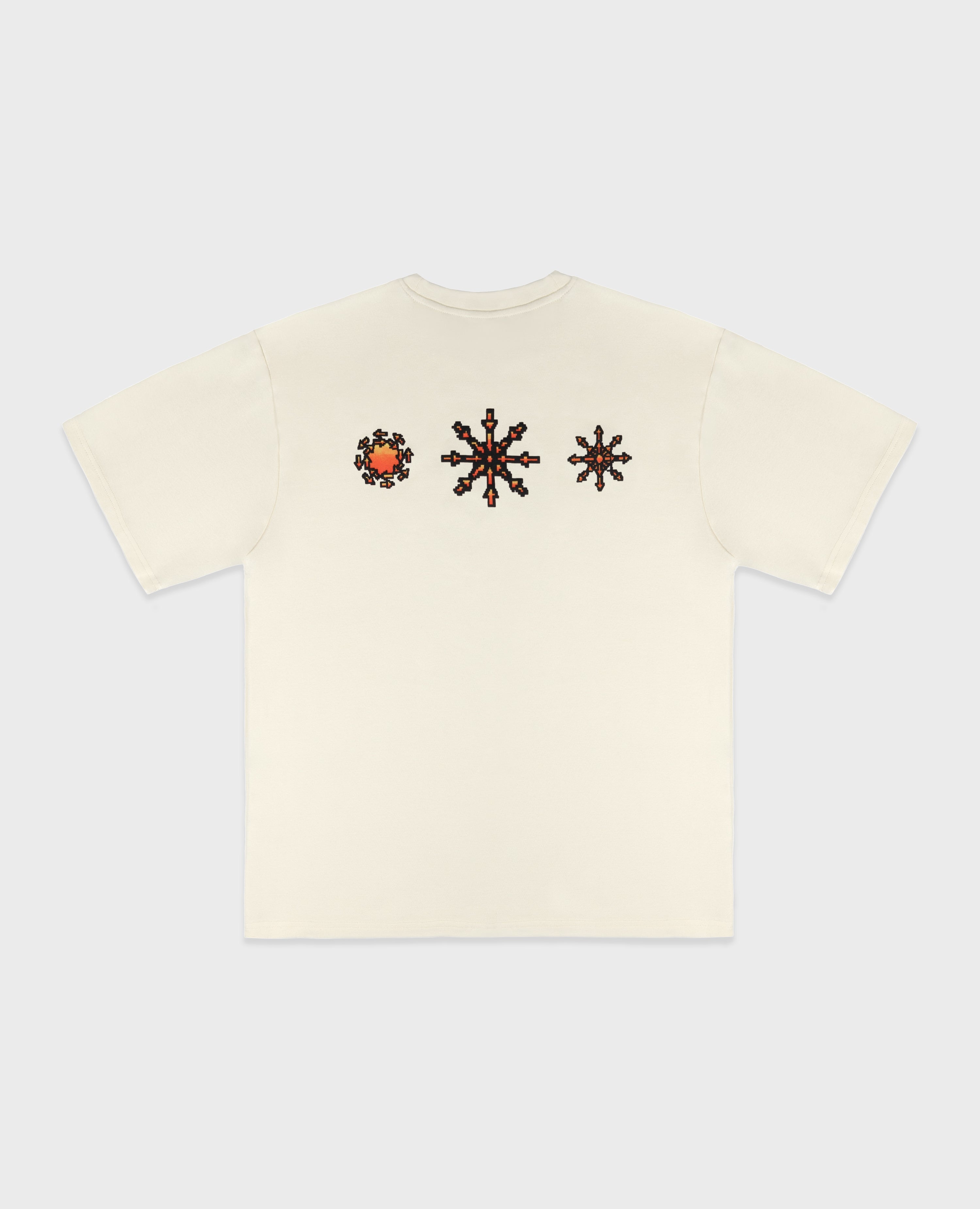 CREAM PIXEL T-SHIRT