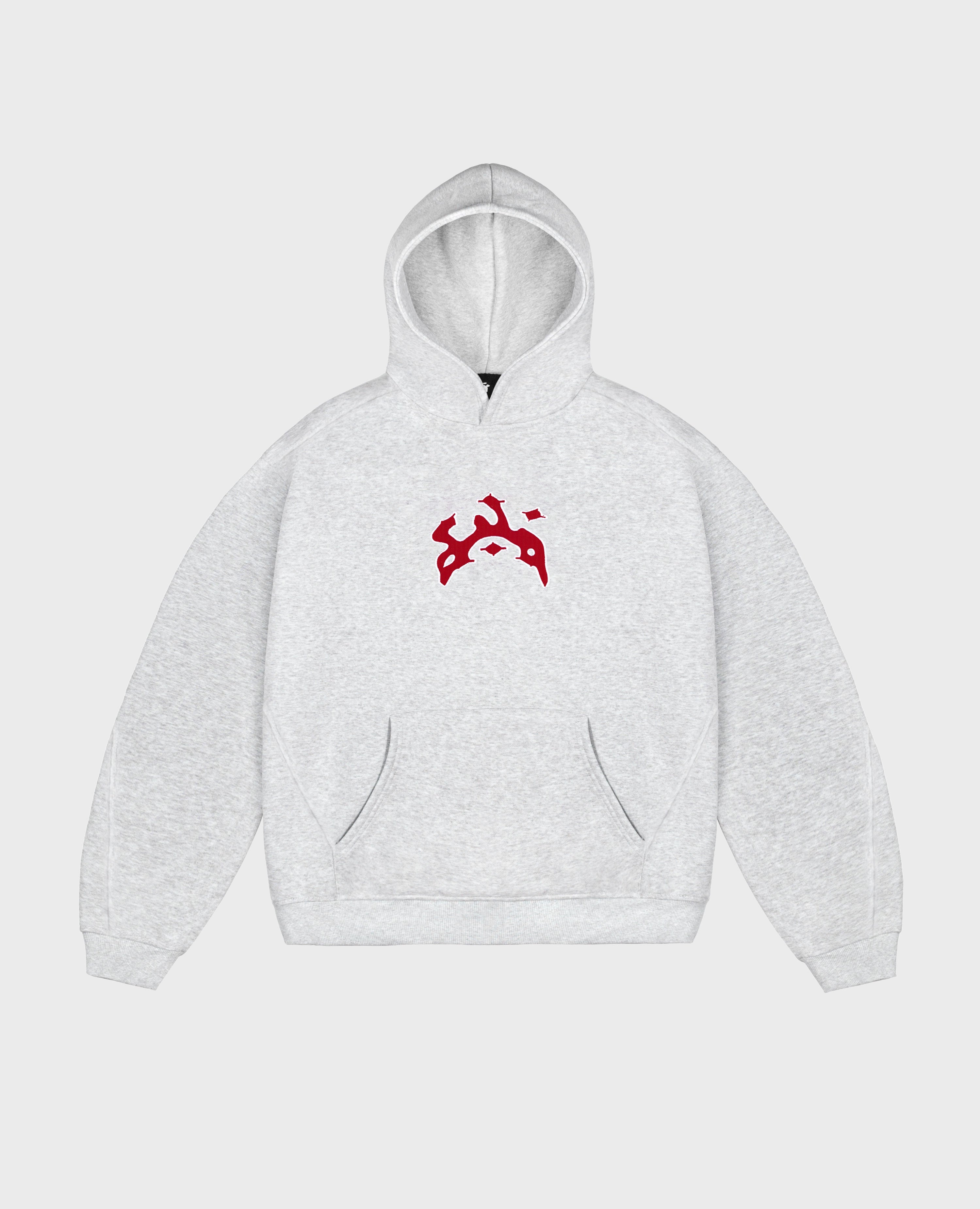 GREY BENT CURB HOODIE