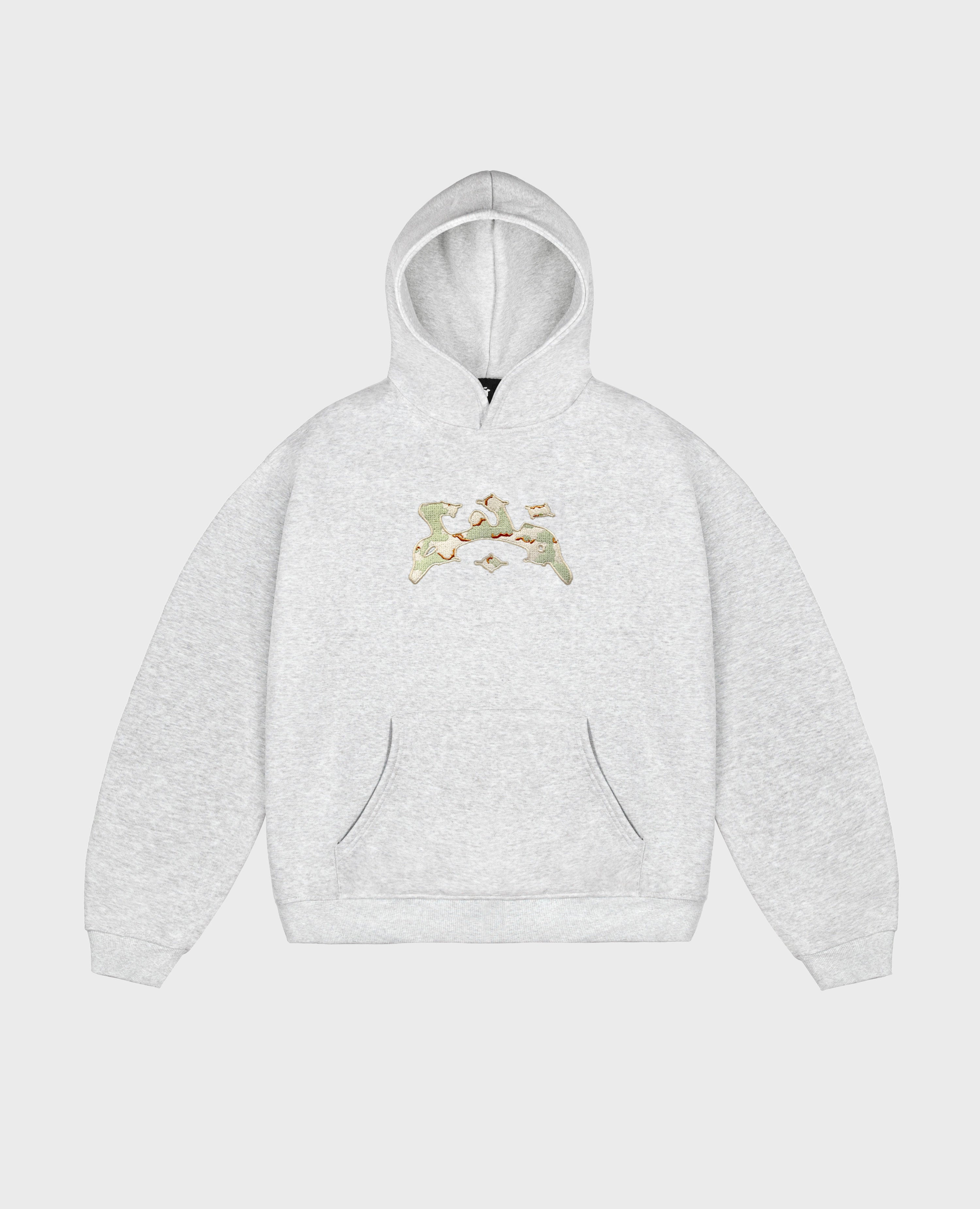 GREY CAMO CURB HOODIE