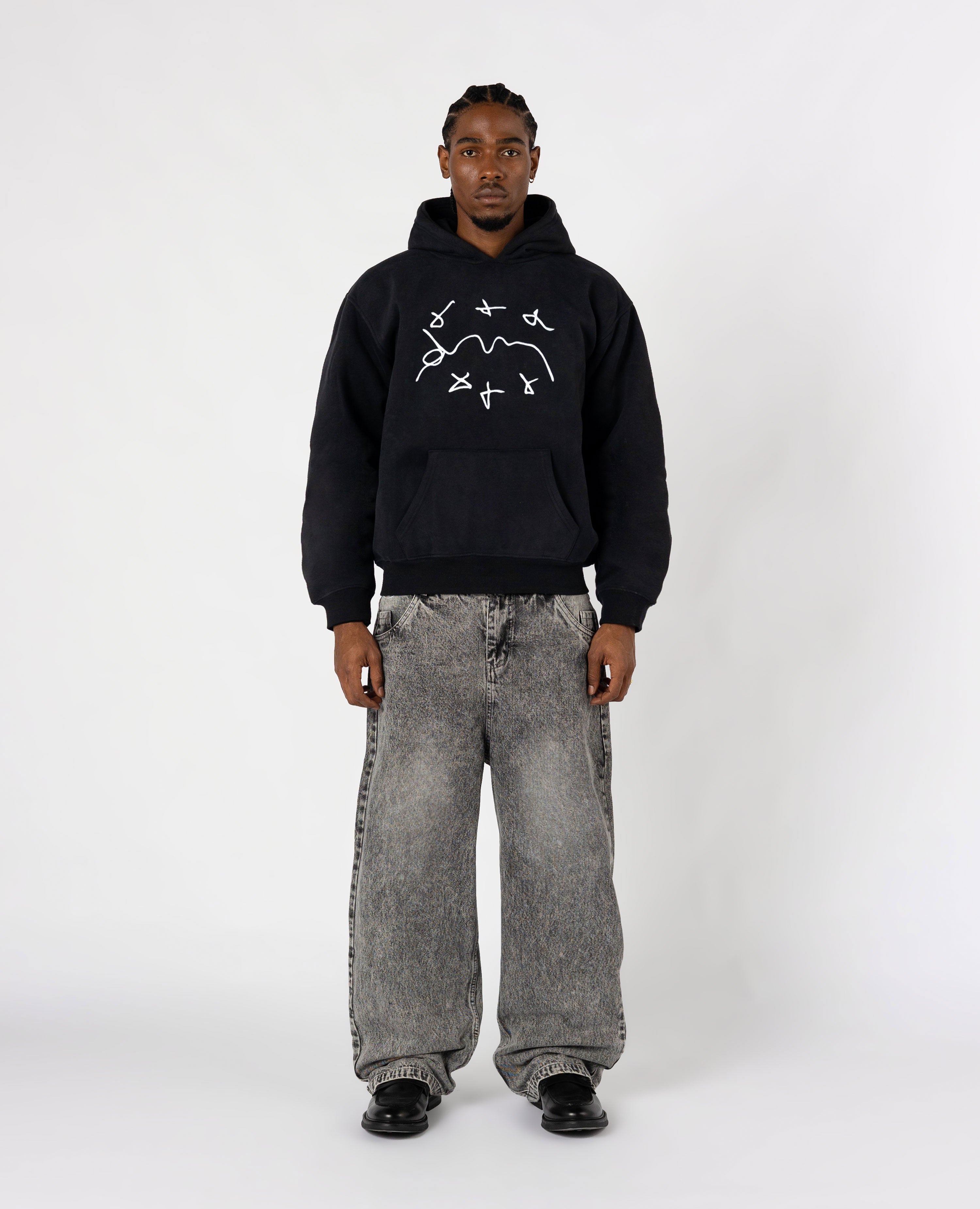 BLACK MARKER HOODIES