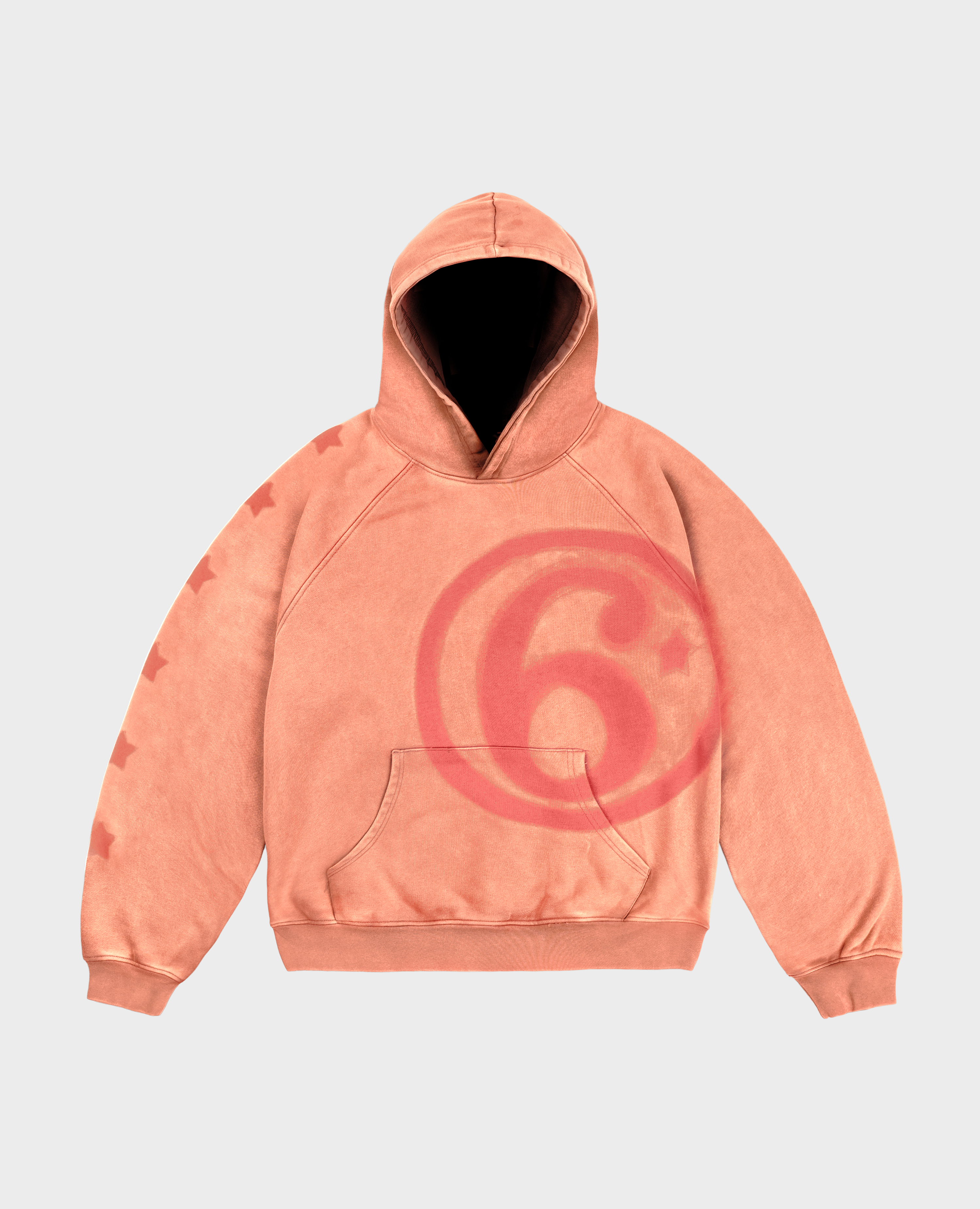 RED SUNWASHED HOODIE